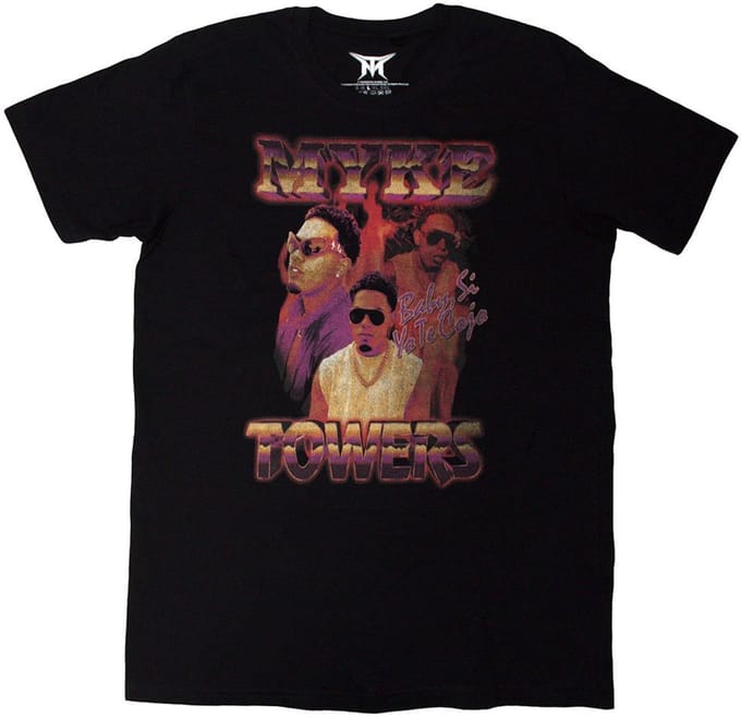 Myke Towers - Bootleg Heren T-shirt - M - Zwart