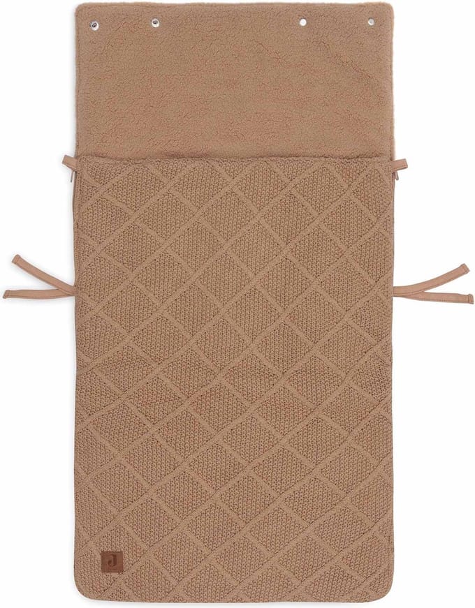 Jollein - Baby Voetenzak groep 0+ 3/5 punts - Check Knit Biscuit