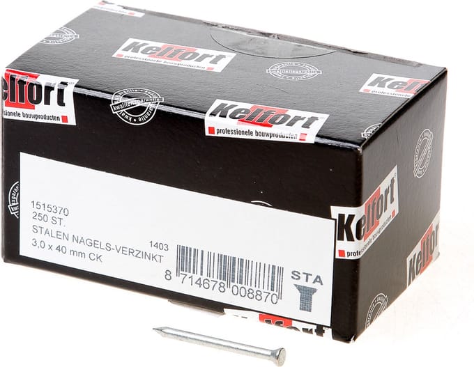 Kelfort Buigzame stalen nagel 40 x 3.0mm