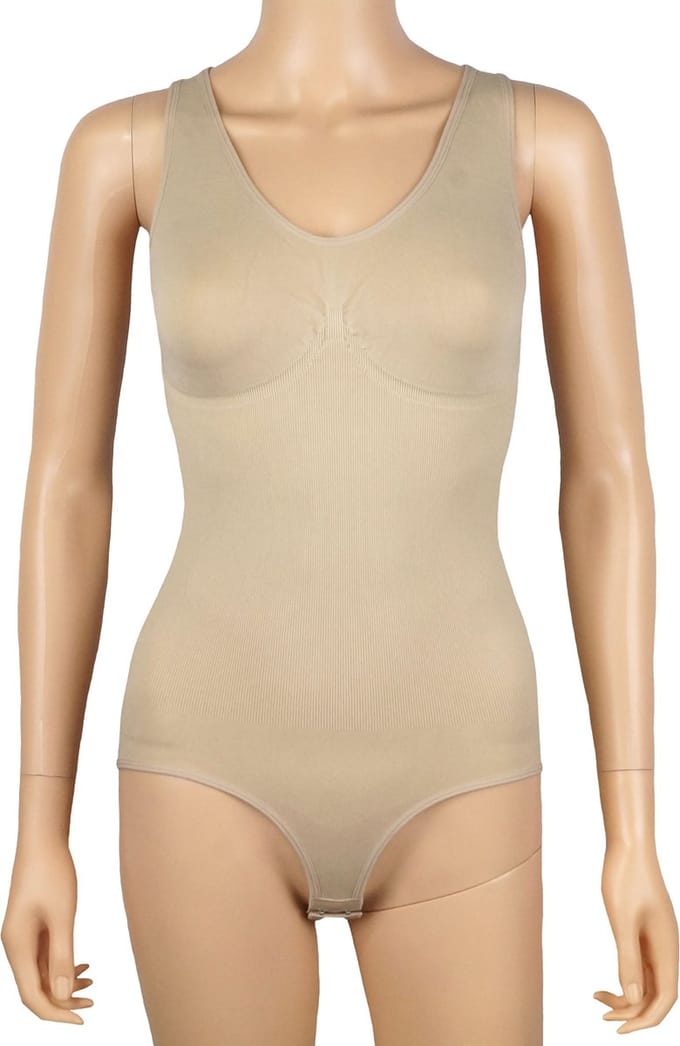 Dames body met breed schouderbandje corrigerend J&C Huid - maat S/M