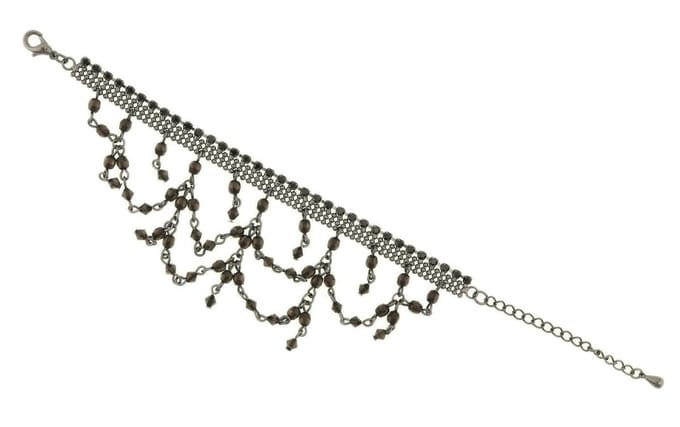 Behave - Armband zwart multi layer - Avond chic - 22 cm