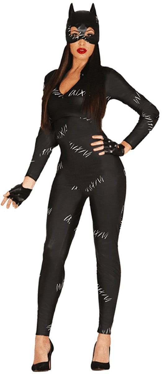 Fiestas Guirca Jumpsuit Zwarte Kat Dames Polyester Maat L