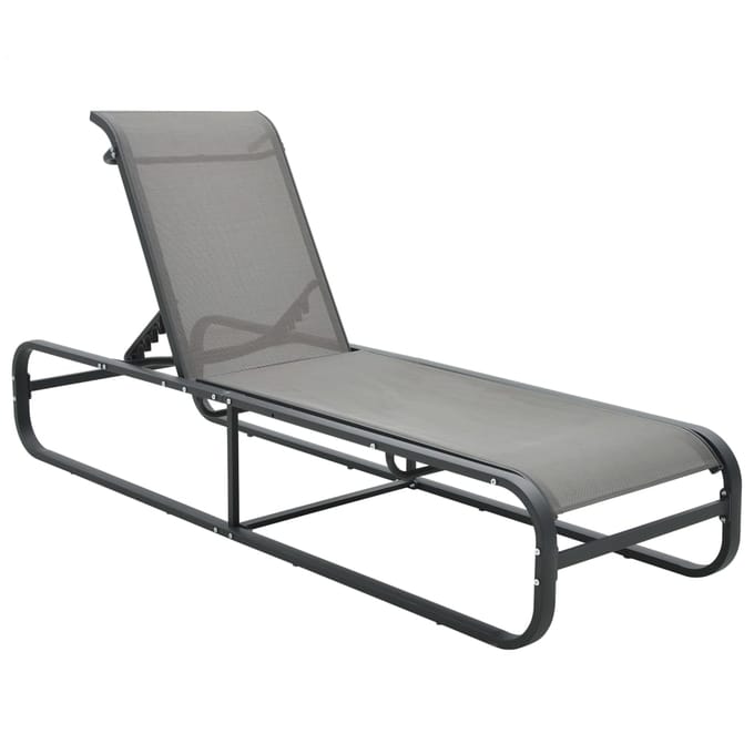 vidaXL - Ligbed - aluminium - en - textileen