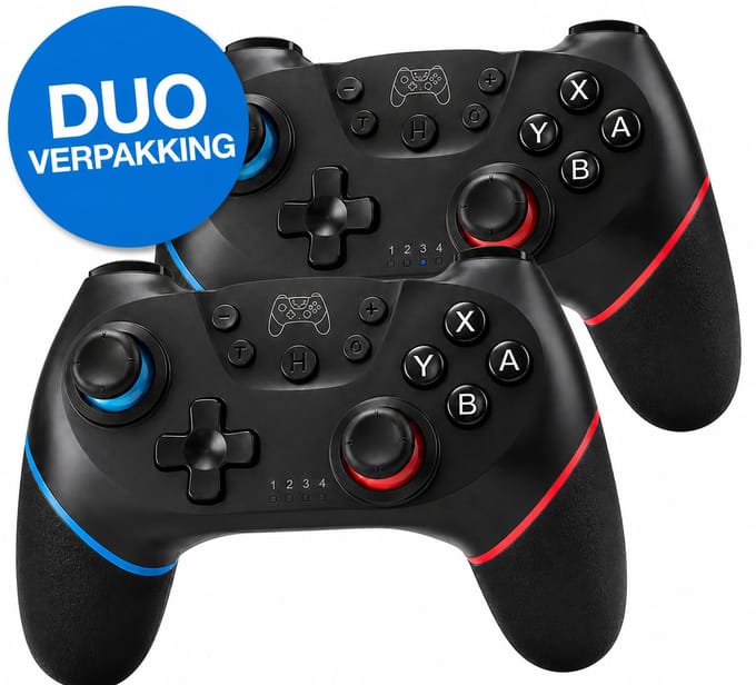 2x Draadloze Controller Geschikt voor Nintendo Switch & Switch 2 - Ergonomische Handvat Gripstand