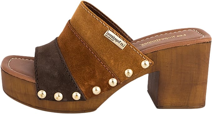 Polina leren sandalen met hak
