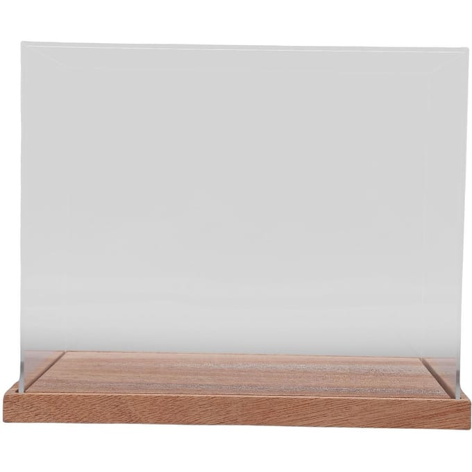 Acryl Helm Display Vitrine met Houten Basis Stofdichte Helm Vitrine voor Souvenirs Verzamelingen white