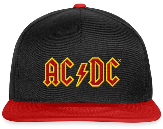 AC/DC Borst Logo In Rood En Geel Snapback cap