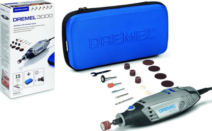 Multifunctioneel gereedschap - Draaigereedschap - Klusprojecten uitvoeren - Variabele snelheid - 15 accessoires - Grijs
