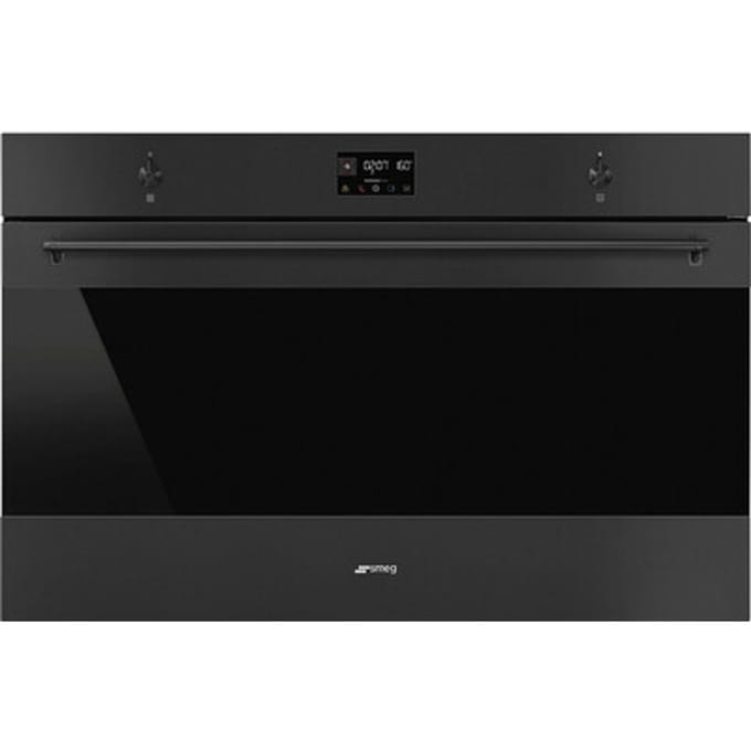 SMEG Thermogeventileerd Oven Oven , Classici, 90 cm, Thermogeventileerd, Matt Black, A+, Pyrolyse