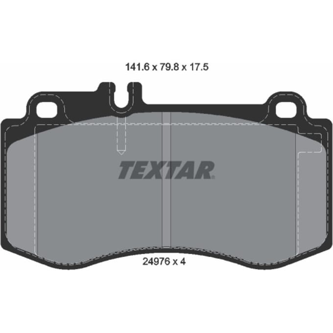 Remblokset TEXTAR 2497601, voor