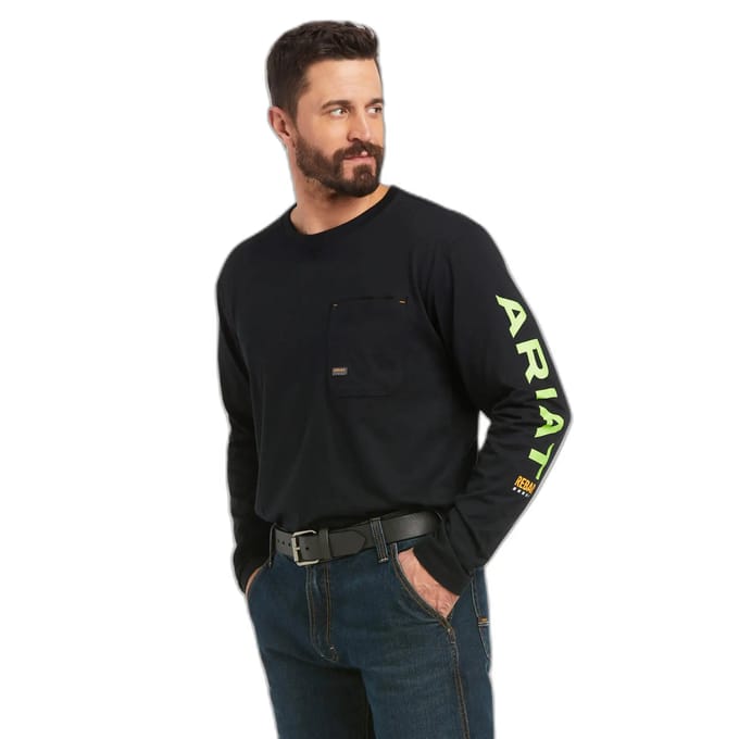 T-shirt met lange mouwen Ariat Rebar Workman Logo