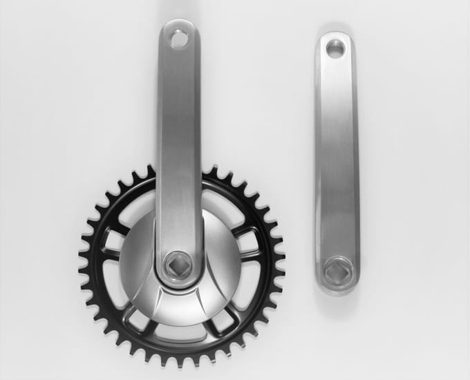 Miranda Crankset - Crankstel Nexus 38 tands - 1/8 + 3/32 zil disk 92 mm - EXCL CRANKBOUTEN