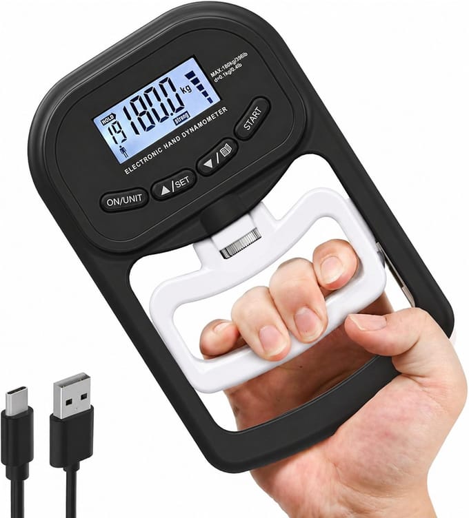 180kg Oplaadbare Elektronische Hand Dynamometer Grip Kracht Tester