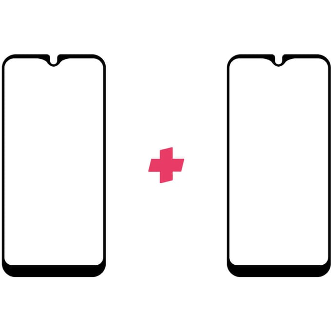 DuoPack: Samsung Galaxy A02s screenprotector gehard glas Edge to Edge