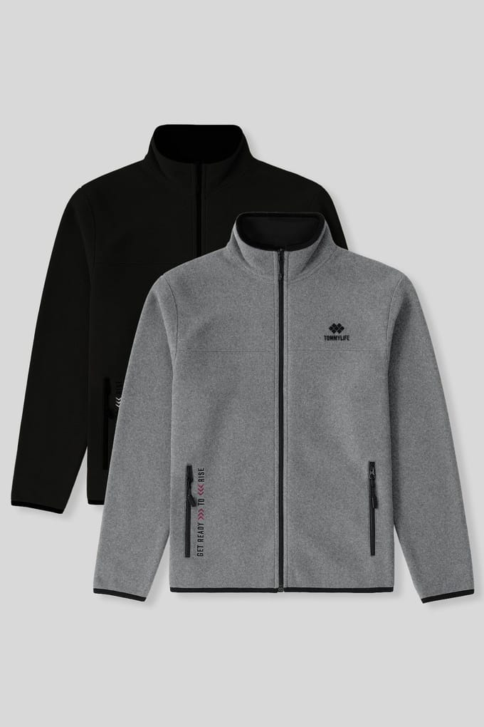 Heren Pluche Rits-Voor Sweatshirt