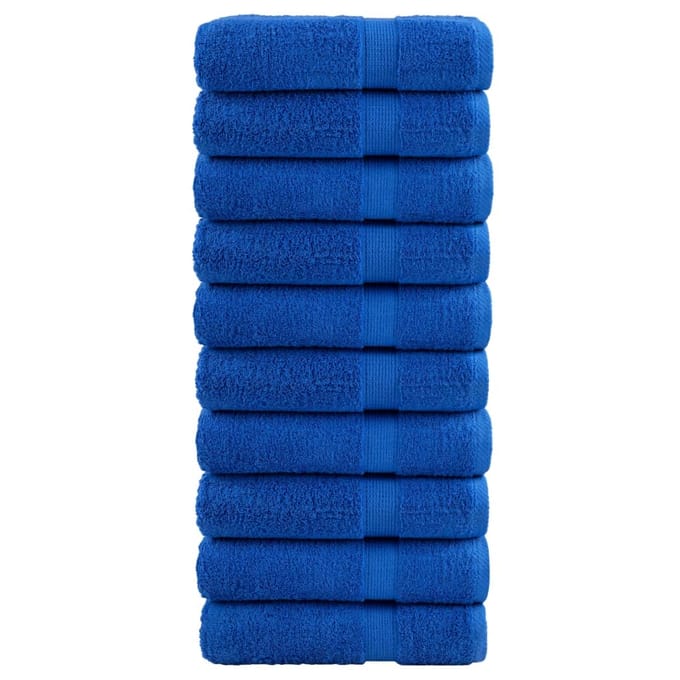 vidaXL - Badhanddoeken - SOLUND - 10 - st - 600 - g/m² - 100x150 - cm - blauw