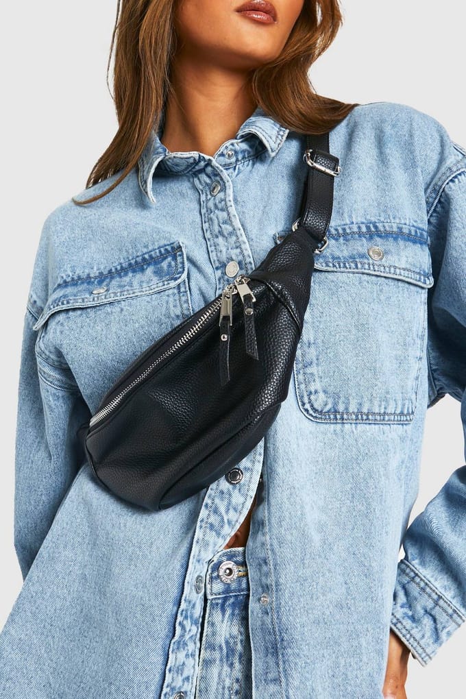 boohoo Dames PU Heuptasje | Zwart