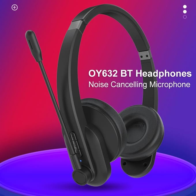 OY632 casque Bluetooth avec Microphone casque sans fil suppression du bruit casque monté sur la tête noir