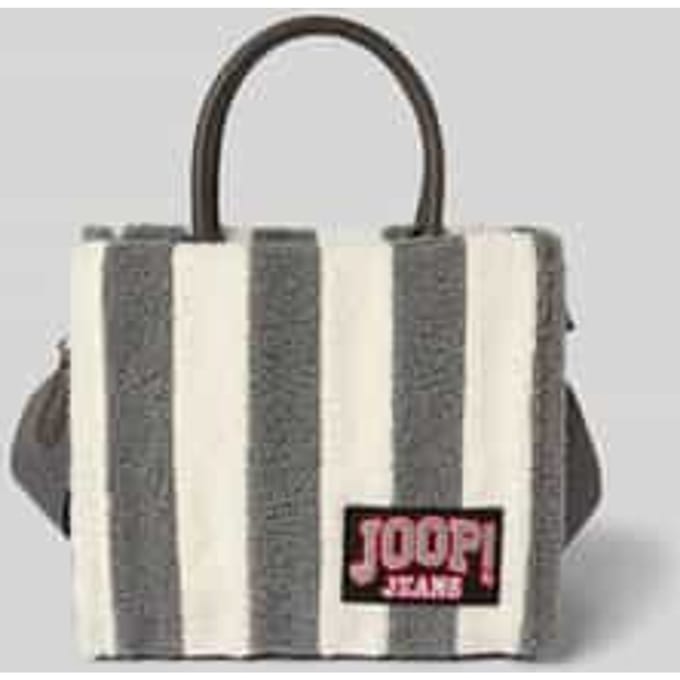 Handtas van teddybont met labelpatch, model 'SQUADRA AURELIA'