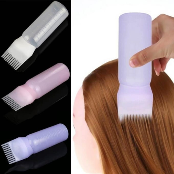 Professionele Haarkleurkam Lege Haarkleurfles met Applicatorborstel Doseren Salon Haarkleur Styling Tool paars