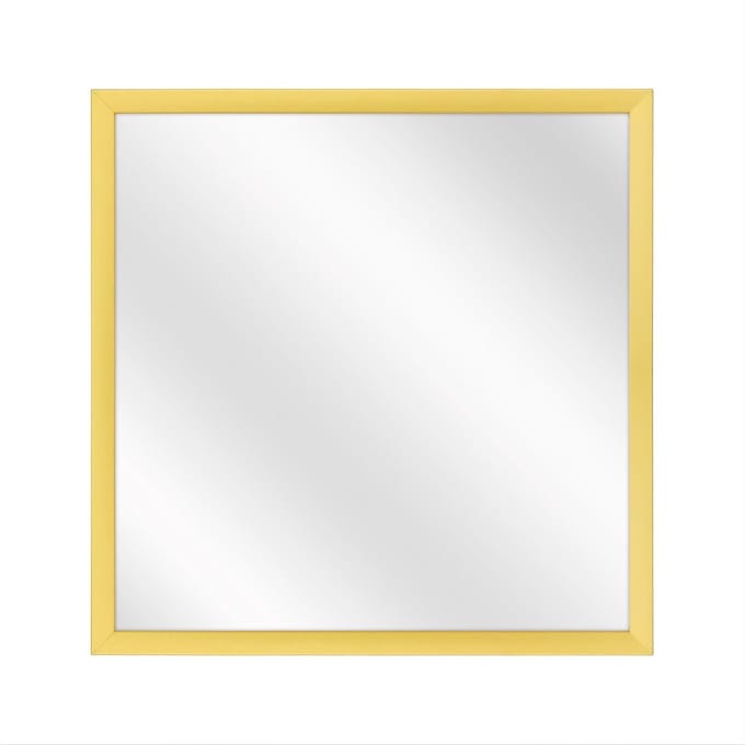 Spiegel met Luxe Aluminium Lijst - Mat Goud - 40x40 cm