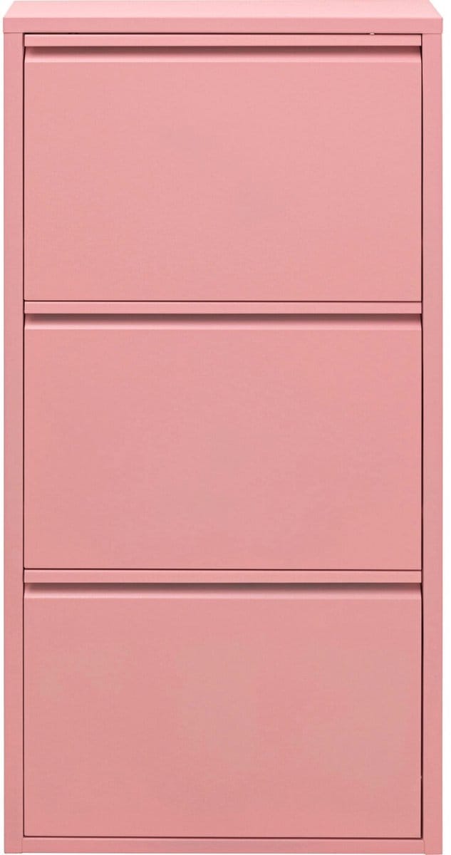 Schoenenkast Caruso roze 3 laden Kare Design