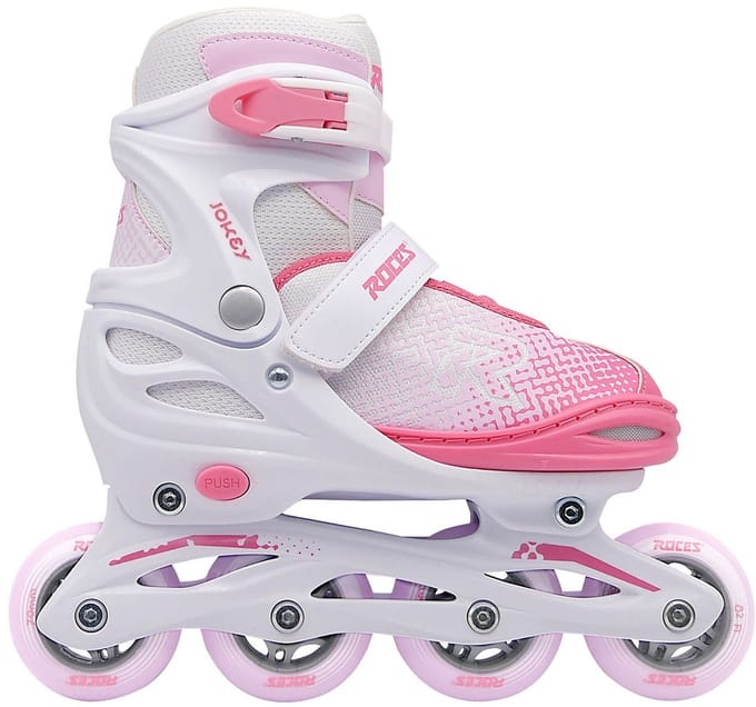 Roces Jokey X Girl Verstelbare Inline Skates - Wit/Roze - Maat 38-41