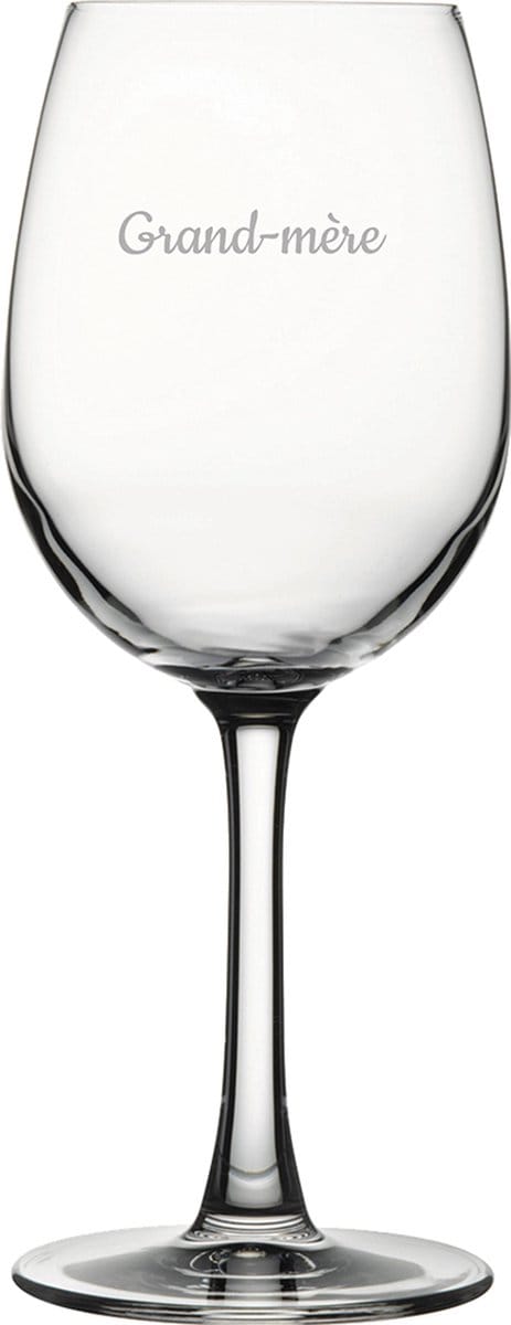 Witte wijnglas gegraveerd - 36cl - Grand-mère