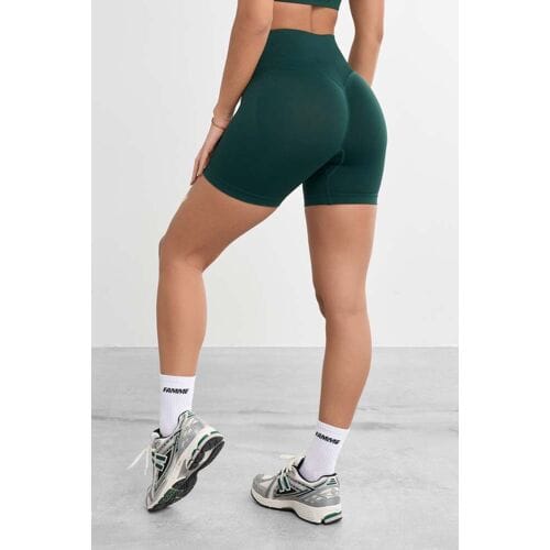 FAMME High Waist Sculpt Shorts Green M