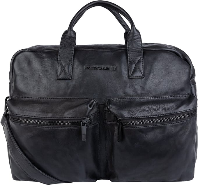 Presly & Sun Heren - Leren tas - Black