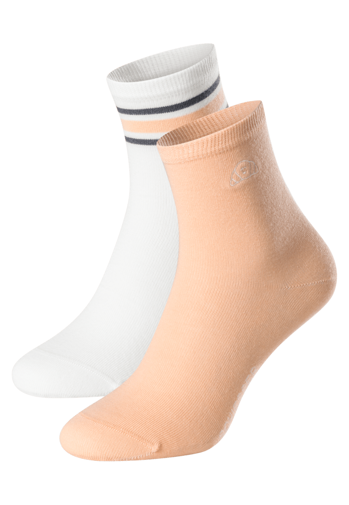 Damessokken, set van 2, beige/crème - Fashion 39/42