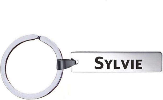Sleutelhanger Met Naam - Sylvie - RVS