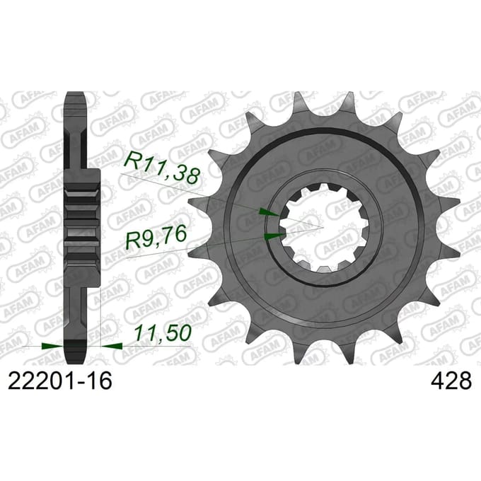 Tandwiel Afam 428 16 dents
