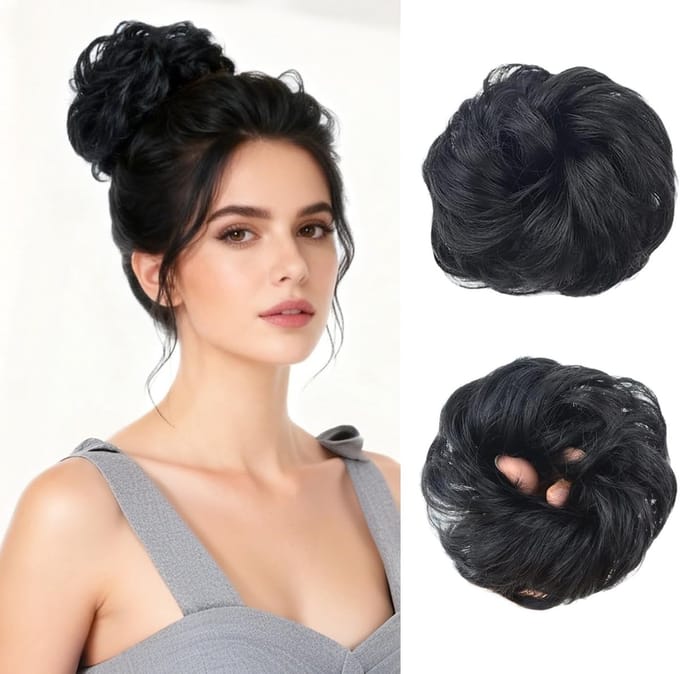 Messy Bun Haarstukje - Donkerbruin - Synthetische Chignon voor Volume - Voor Vrouwen