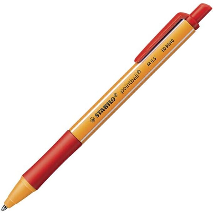 STABILO Pointball - Balpen 0,5 mm - Navulbaar - Rood - per stuk
