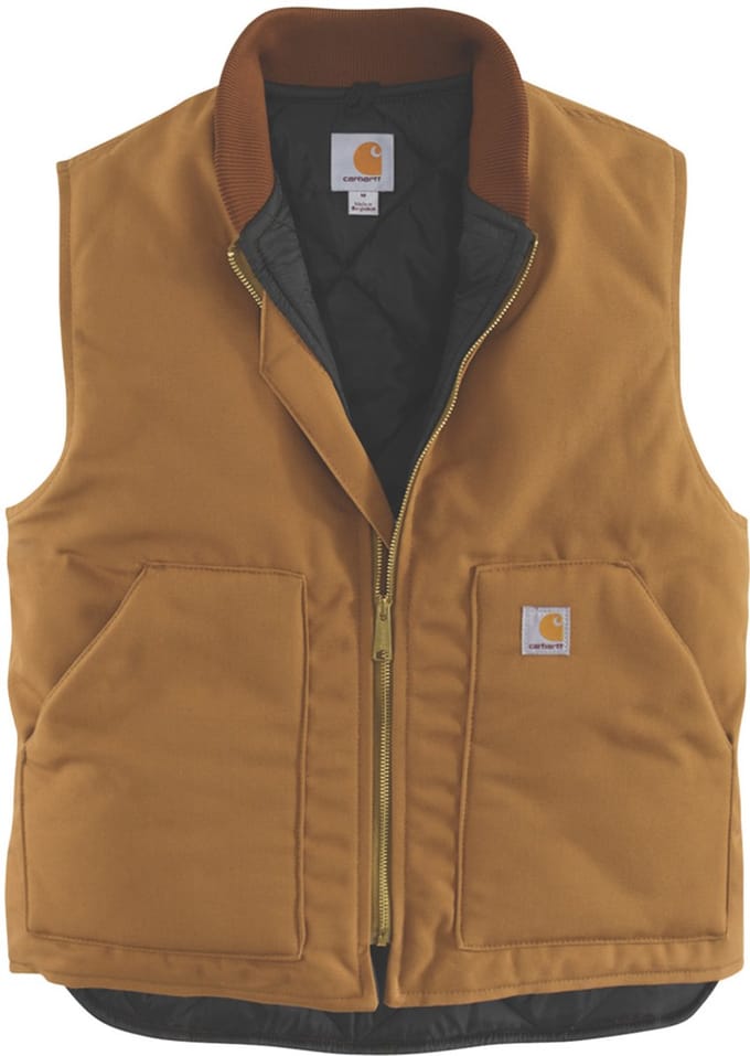 Carhartt Relaxed Fit Firm Duck Insulated Rib Collar Vest -