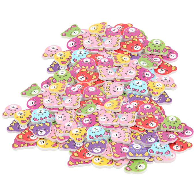 200 Stuks Dierlijke Knoppen Cartoon Dieren Beer Duurzaam Schattig DIY Accessoires voor Naaien Knutselen
