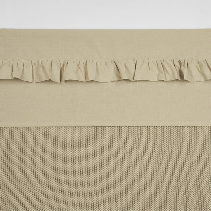 Meyco Baby Ruffle ledikant laken - sand - 100x150cm - 0.3 TOG
