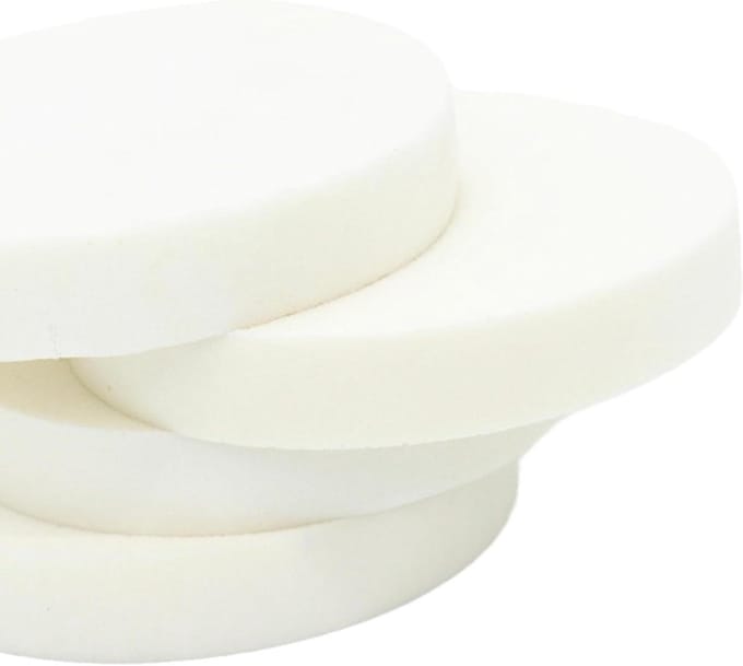 Rond Schuimrubber - Vulling Kussen - Meubel Stoffering - Hoge Dichtheid - 55x55cm - Wit