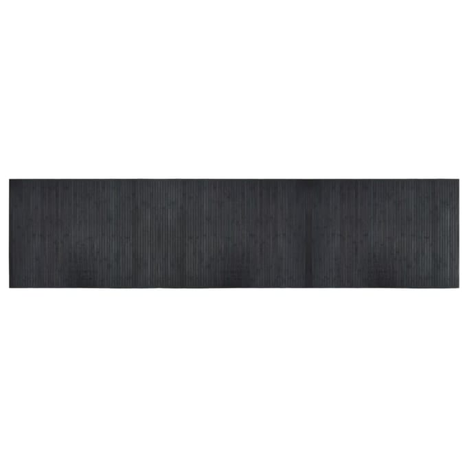 vidaXL - Vloerkleed - rechthoekig - 70x300 - cm - bamboe - grijs