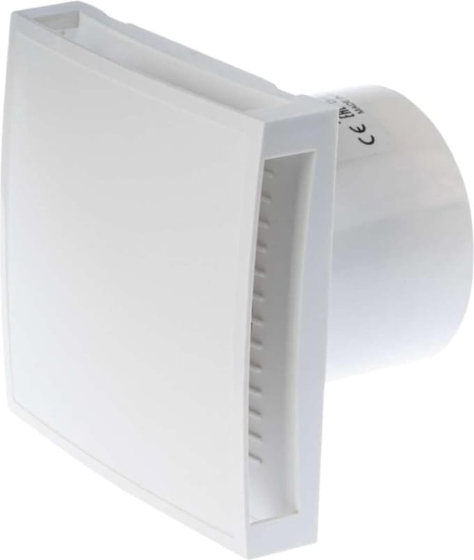 Thuys – Afzuiging Badkamer – Buisventilator – Badkamerventilator Met Vochtsensor – 12 x 20 x 20cm – Wit