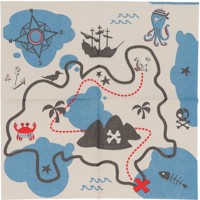Servetten - Pirate Party - 33 x 33 cm - 20 stuks