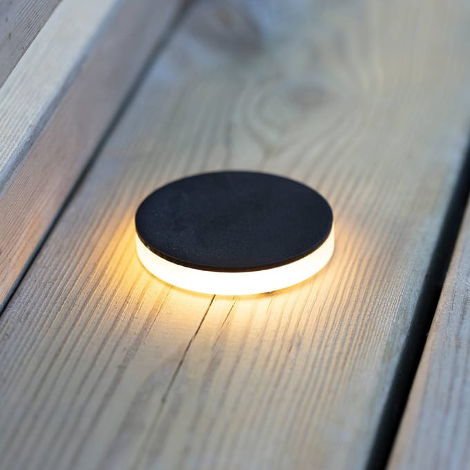 Markslöjd Garden 24 Decklight zwart 3W zijdelings Ø6cm