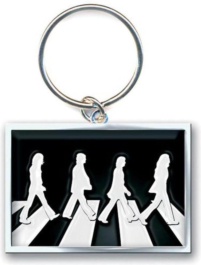 The Beatles - Abbey Road Crossing Sleutelhanger - Zwart/Wit