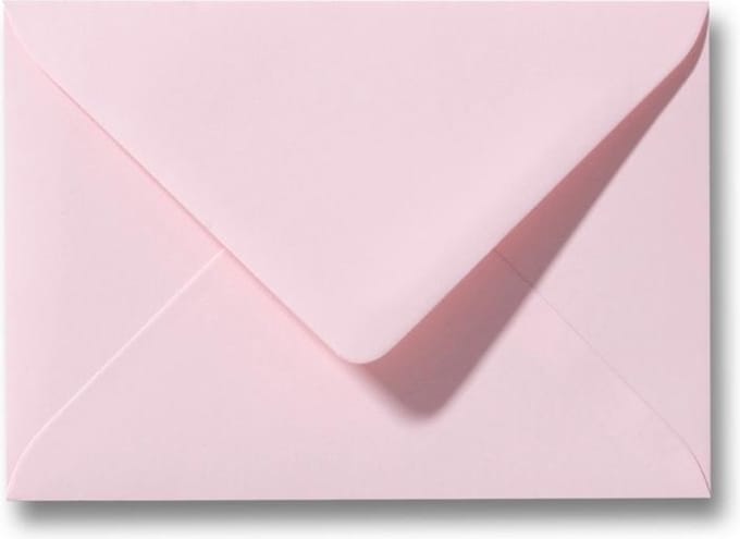 Envelop 12 x 18 Lichtroze, 100 stuks