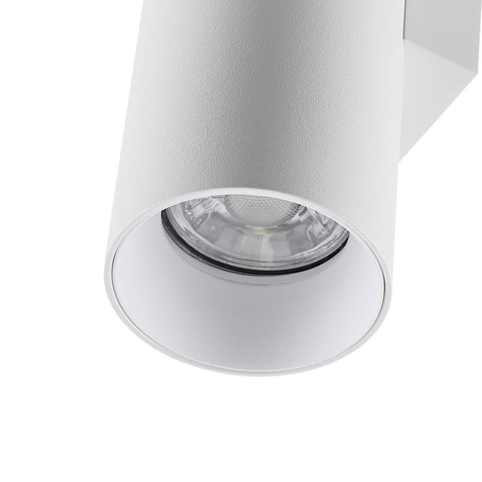 Deko-Light CAN wandlamp, wit, 2-lamps, hoogte 22 cm, metaal, GU10