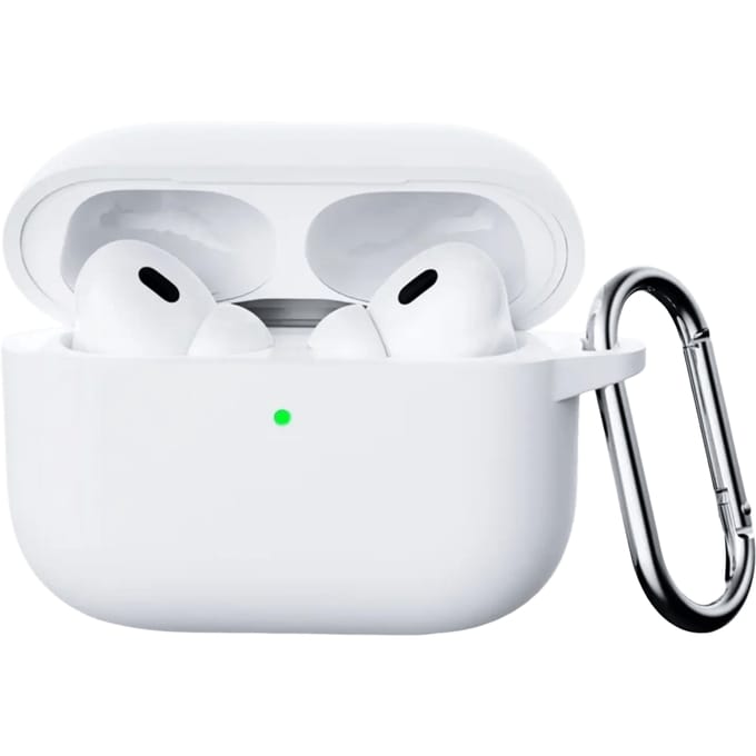 Mocaa AirPods Pro 3 Siliconen Hoesje met Haak Wit