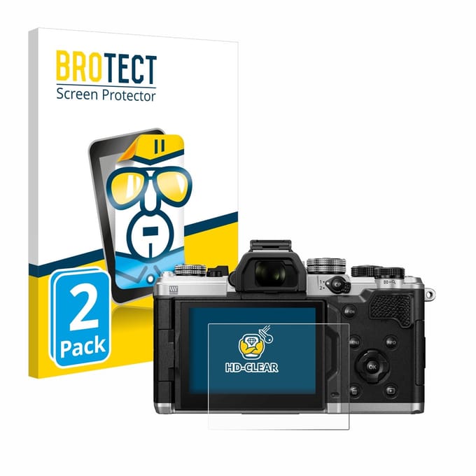 BROTECT - Screenprotector voor OM System OM-3 - Folie Beschermfolie transparant 2 Stuks