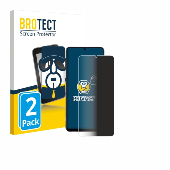 BROTECT - privacy screenprotector voor realme Note 70 - Folie Beschermfolie Blauwlichtfilter 2 Stuks