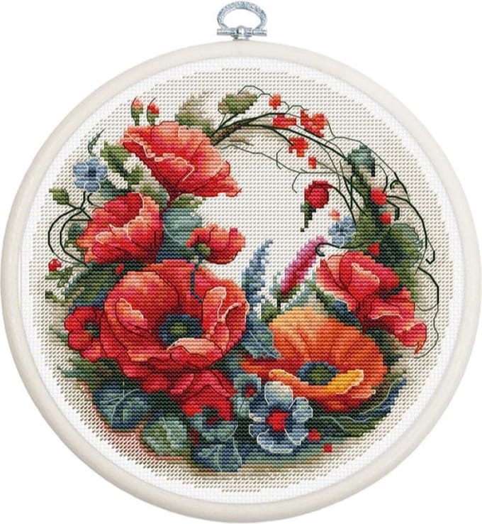 Luca-S Composition With Poppies borduren (pakket) BC209